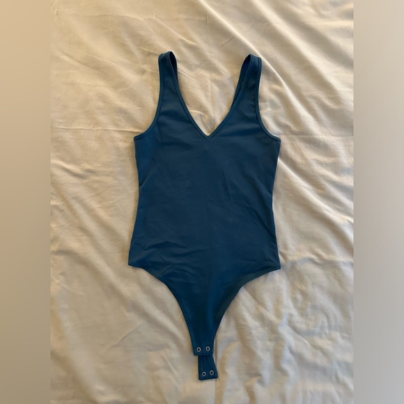 Abercrombie & Fitch Tops - Abercrombie & Fitch Dark Teal Seamless Vneck Bodysuit